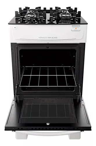 Imagem 4 de 6 de Fogão 4 Bocas Atlas Mônaco Top Glass Acendimento Automático Cor Branco Bivolt